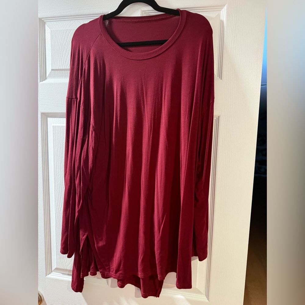Elegant Burgundy Women's Top